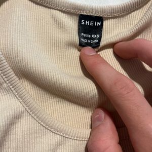 xxs shein tank top crème
